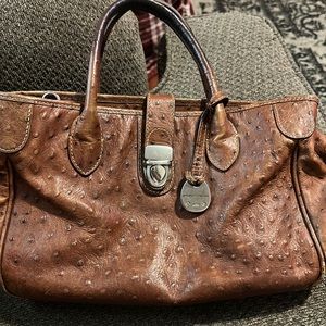 Dooney and Bourke brown ostrich purse